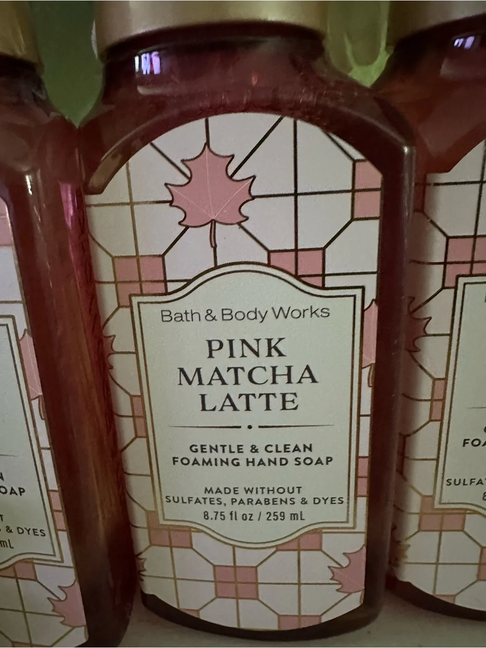 Bath & Body Works Pink Matcha Latte Gentle & Clean Foaming Hand Soap (3) PC Set